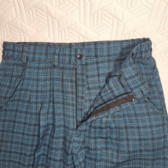 Wear The Right Thing Shorts By Henri Valdise Mens Blue Black Zip Button‎ Pleated - Picture 4 of 13